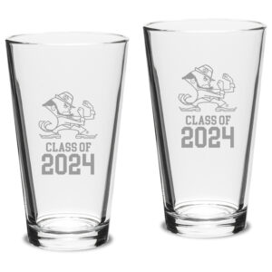 Notre Dame Fighting Irish Class of 2024 16oz. 2-Piece Classic Pint Glass Set