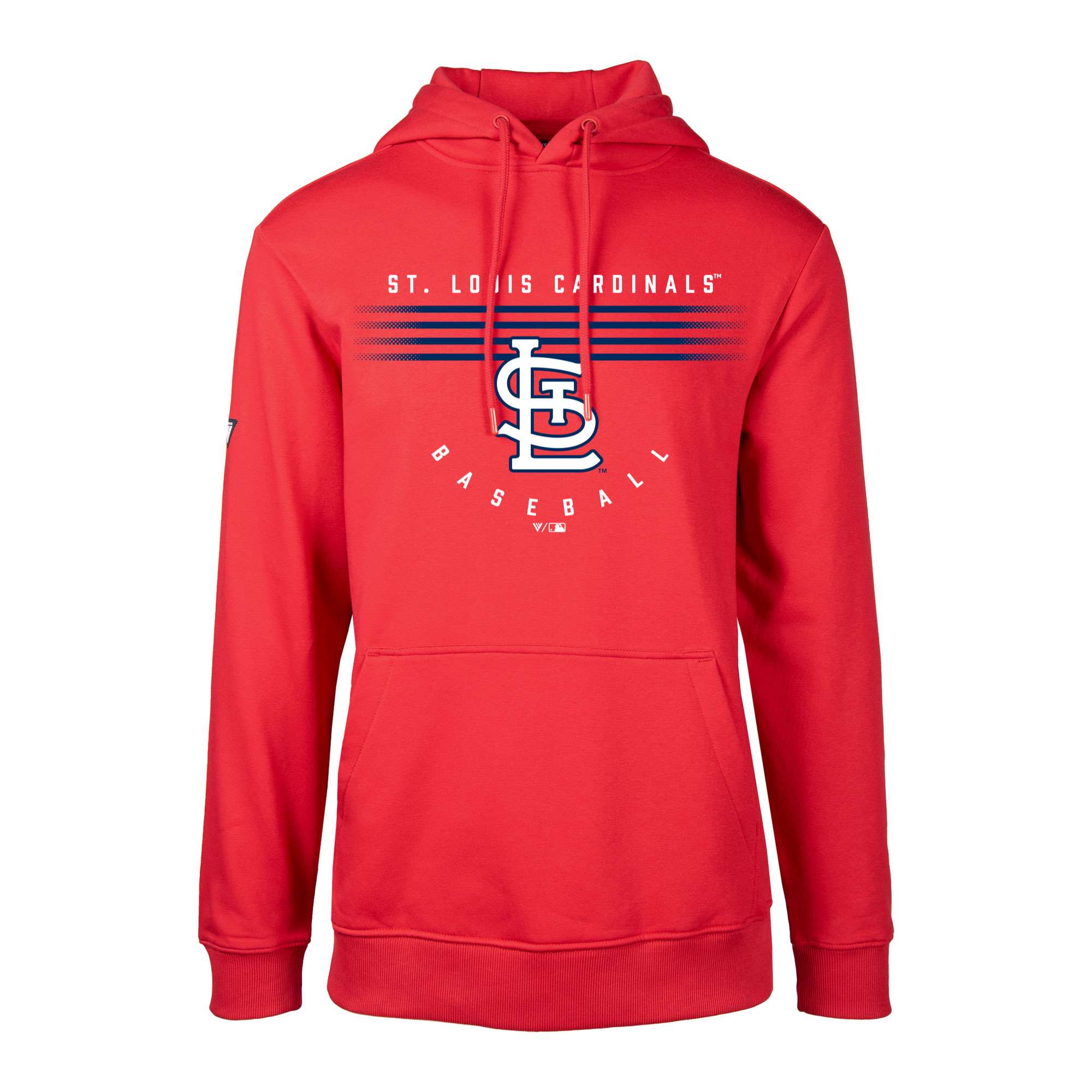 Men's Levelwear Red St. Louis Cardinals Podium Box Score Pullover Hoodie