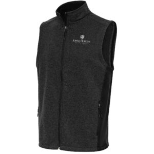 Men's Antigua  Heather Black Johns Hopkins Blue Jays Course Full-Zip Vest