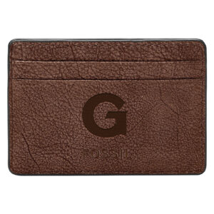 Men's Fossil  Brown Georgetown Hoyas Steven Card Case