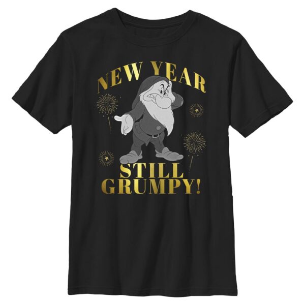 Youth Mad Engine Black Grumpy New Year Still Grumpy Graphic T-Shirt