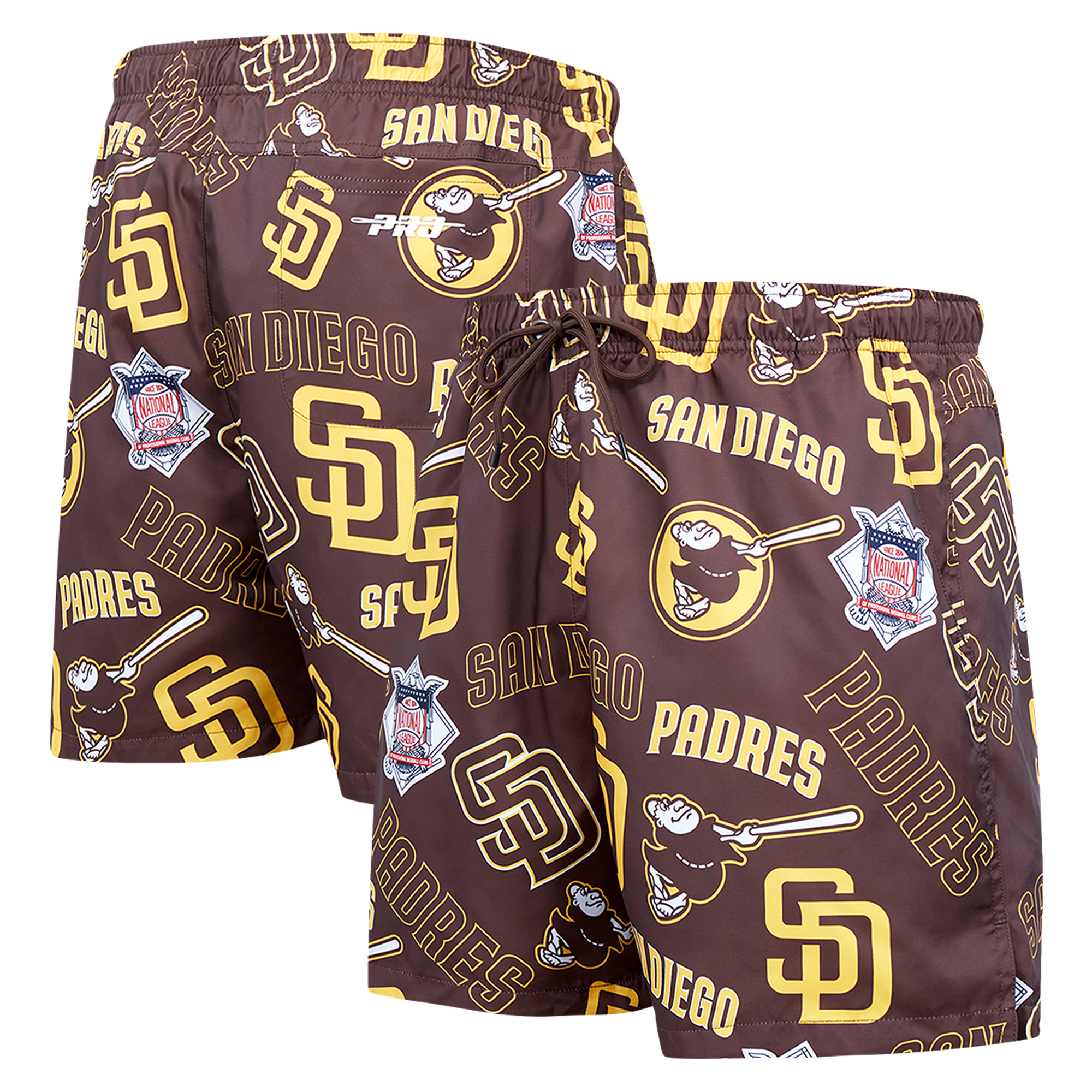Men's Pro Standard Black San Diego Padres Toss Logo Woven Shorts - Image 5