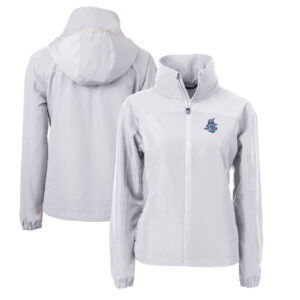 Women's Cutter & Buck  Gray Hartford Yard Goats Charter Eco Recycled Full-Zip Jacket