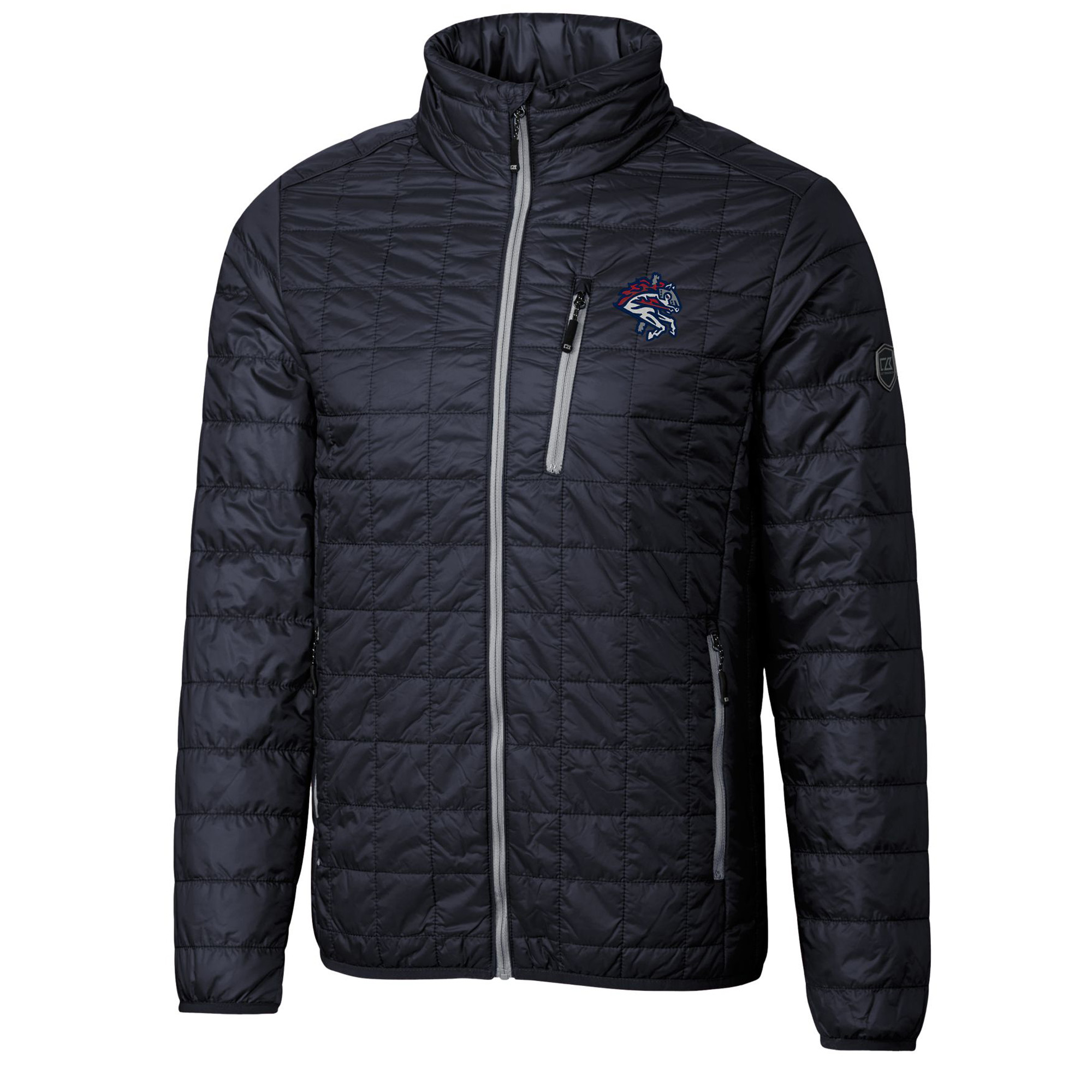 Men's Cutter & Buck Navy Binghamton Rumble Ponies Rainier PrimaLoft Big & Tall Eco Insulated Full-Zip Puffer Jacket - Image 3