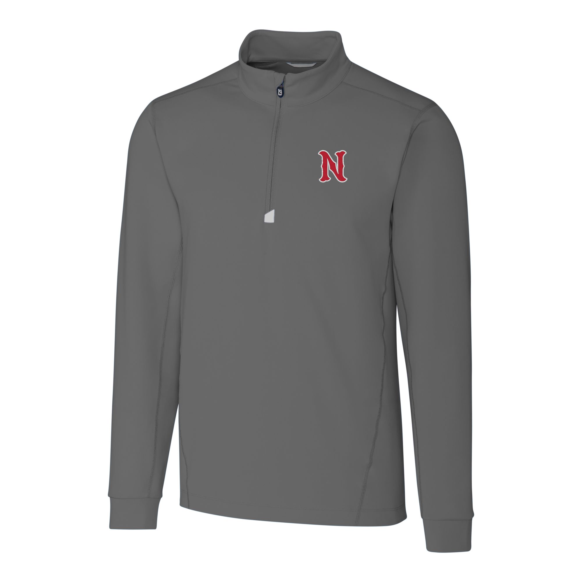Men's Cutter & Buck Gray Nashville Sounds Big & Tall Traverse Stretch Quarter-Zip Top - Image 6