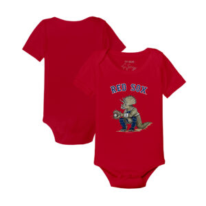 Infant Tiny Turnip Red Boston Red Sox Triceratops Bodysuit