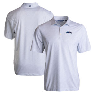 Men's Cutter & Buck White Seattle Seahawks  Americana Pike Eco Pebble Print Stretch Recycled Polo