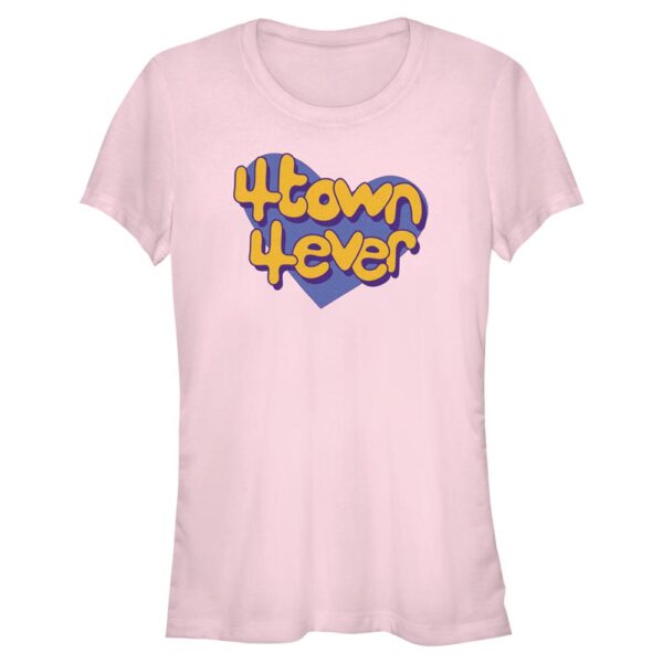 Women's Mad Engine Light Pink Turning Red 4 Town Heart Graphic T-Shirt