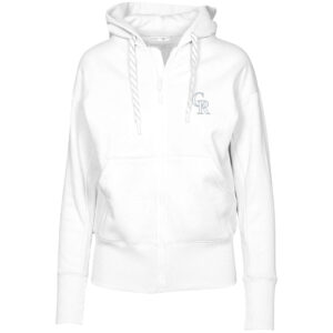 Women's Levelwear  White Colorado Rockies  Gardinia Core Full-Zip Hoodie