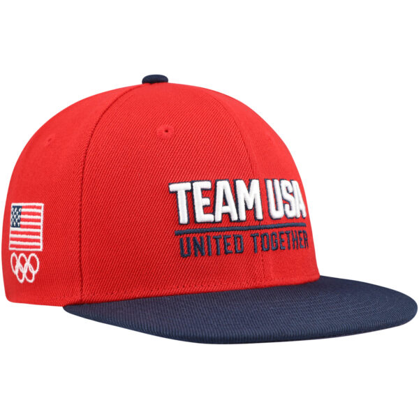 Youth Red Team USA United Flatbrim Snapback Hat - Image 6