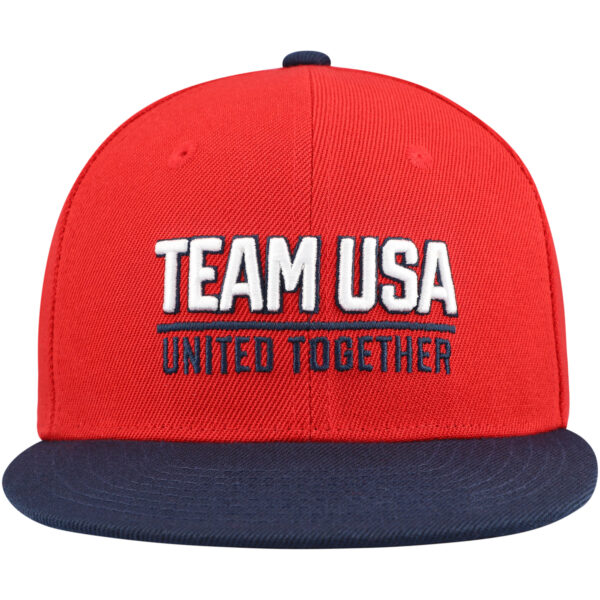 Youth Red Team USA United Flatbrim Snapback Hat - Image 7