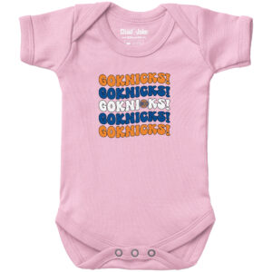 Newborn & Infant Chad & Jake  Light Pink New York Knicks Groovy Bodysuit