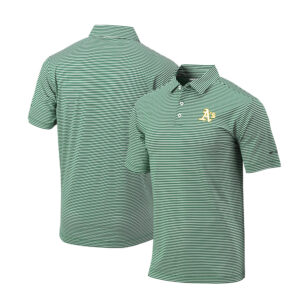 Men's Columbia Green Oakland Athletics Omni-Wick Club Invite Polo