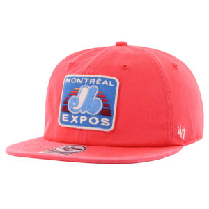 Men's '47 Red Montreal Expos Cooperstown Collection Cypress Captain Snapback Hat
