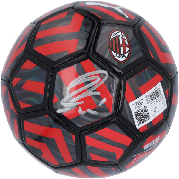 Zlatan Ibrahimovic AC Milan Autographed Red Logo Puma Soccer Ball