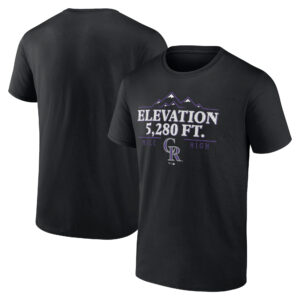 Men's  Black Colorado Rockies Elevation T-Shirt
