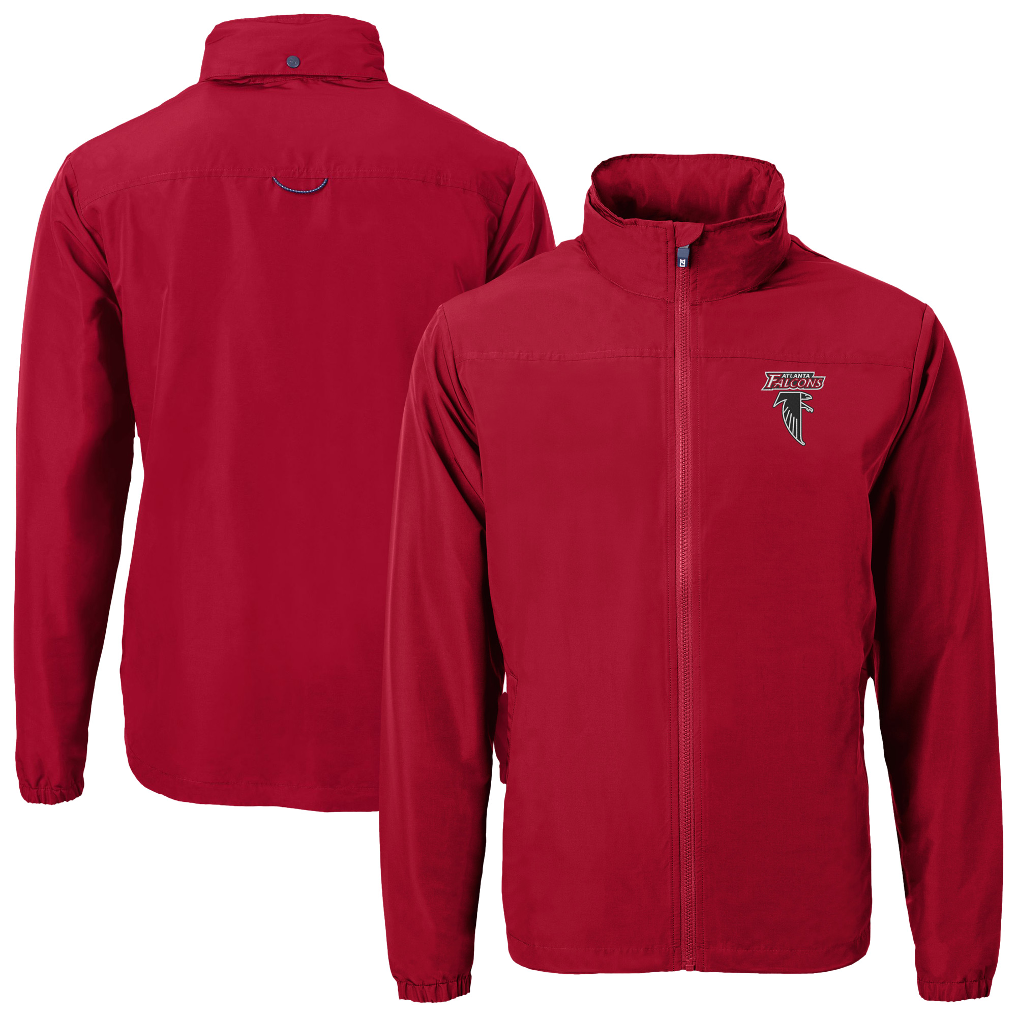 Men's Cutter & Buck Red Atlanta Falcons Charter Eco Recycled Full-Zip Jacket