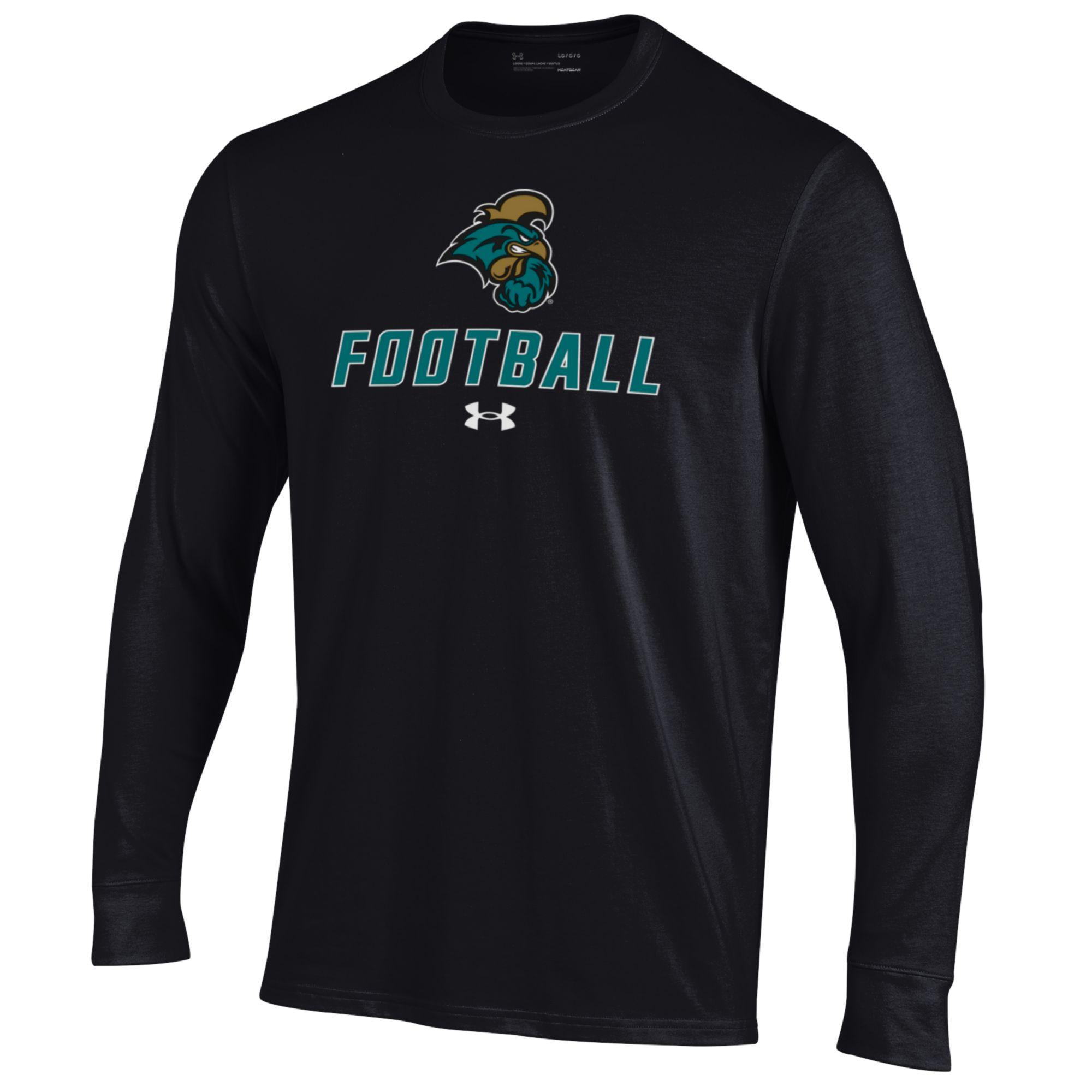 Men's Under Armour Black Coastal Carolina Chanticleers Football Performance Long Sleeve T-Shirt - Image 6