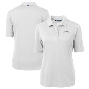Women's Cutter & Buck  White Colorado Rockies DryTec Virtue Eco Pique Recycled Polo