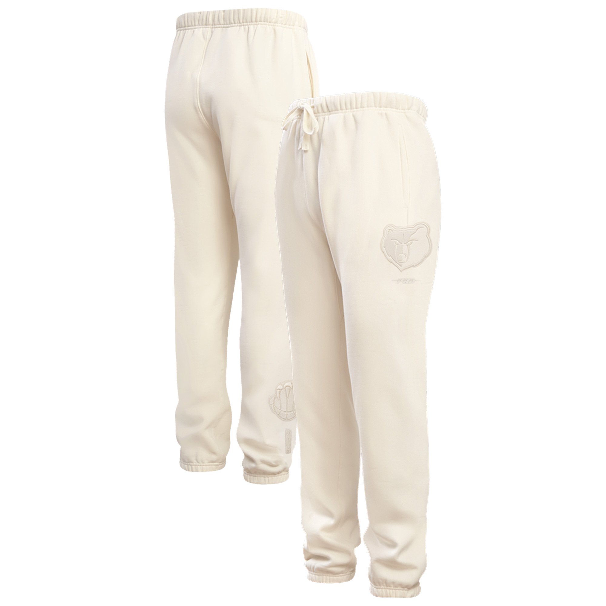Men's Pro Standard Cream Memphis Grizzlies Neutral Fleece Sweatpants