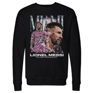 Men's 500 Level Lionel Messi Black Inter Miami CF Vintage Pullover Sweatshirt