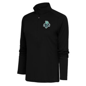 Women's Antigua Black New York Liberty Tribute Half-Zip Jacket