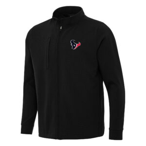 Men's Antigua  Black Houston Texans Regard Full-Zip Jacket