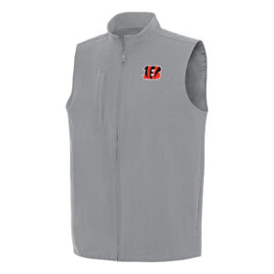 Men's Antigua  Gray Cincinnati Bengals Regard Full-Zip Vest
