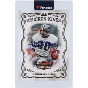 Lem Barney Detroit Lions Autographed 2010 Panini Threads Gridiron Kings #26 #41/50 Card