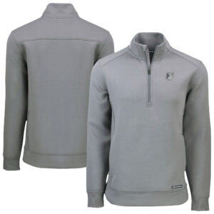 Men's Cutter & Buck Gray Baltimore Orioles Roam Eco Quarter-Zip Jacket