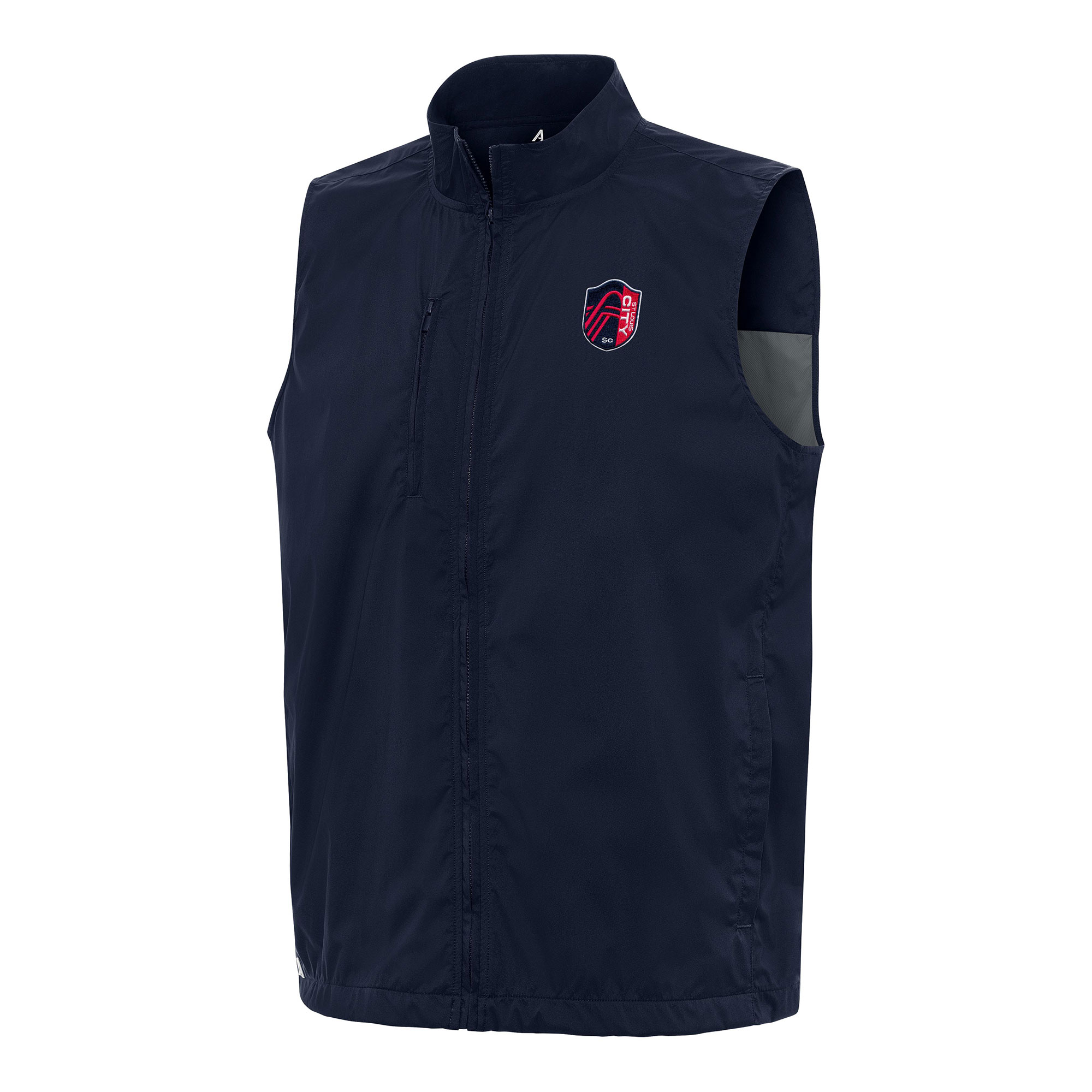 Men's Antigua Navy St. Louis City SC Brisk Full-Zip Vest