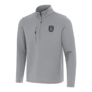 Men's Antigua Gray San Diego FC Insider Quarter-Zip Jacket