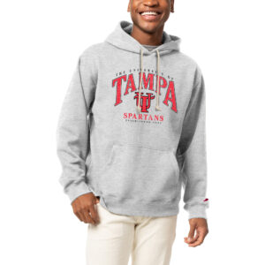 Men's League Collegiate Wear Heather Gray Tampa Spartans Essentials 2.0 Fleece Pullover Hoodie