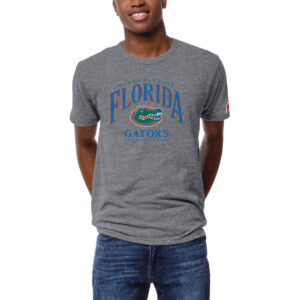 Men's League Collegiate Wear Heather Gray Florida Gators Victory Falls Tri-Blend T-Shirt