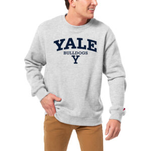 Men's League Collegiate Wear Heather Gray Yale Bulldogs Essentials 2.0 Fleece Pullover Sweatshirt