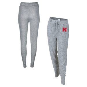Women's Boxercraft Gray Nebraska Huskers Cuddle Tri-Blend Jogger Pants