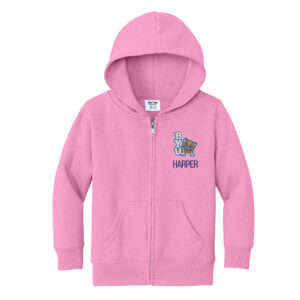 Toddler Chad & Jake  Pink BYU Cougars Personalized Full-Zip Hoodie