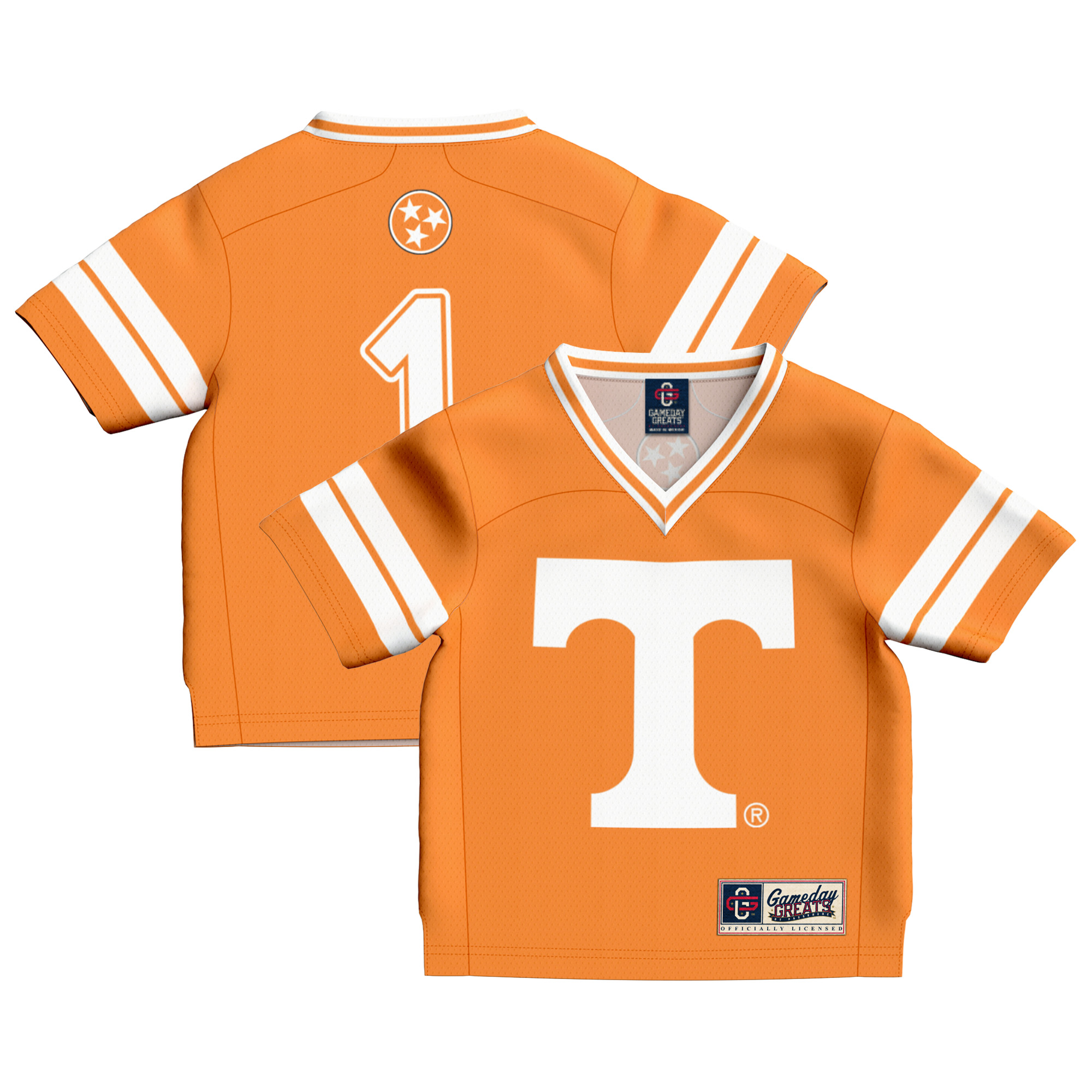 Infant GameDay Greats #1 Tennessee Orange Tennessee Volunteers Lightweight Collegiate Football Fashion Jersey