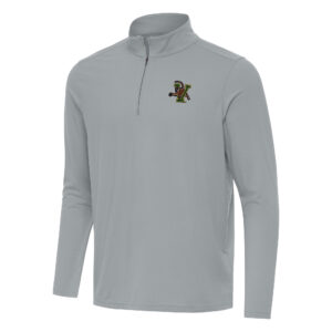 Men's Antigua Gray Vermont Catamounts Intent Quarter-Zip Top