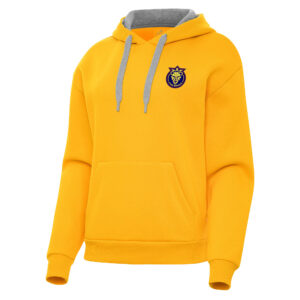 Women's Antigua Gold Utah Royals Victory Pullover Hoodie