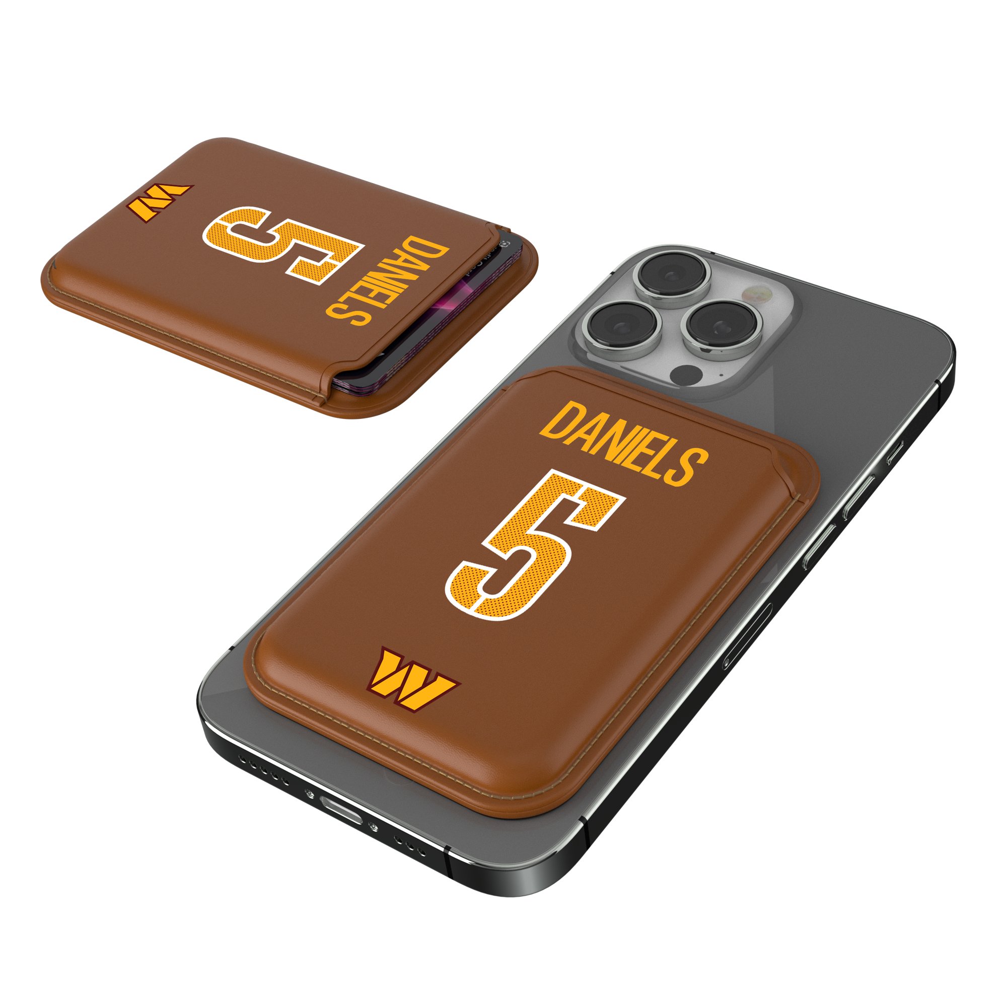 Keyscaper Jayden Daniels Brown Washington Commanders Magnetic Credit Card Wallet
