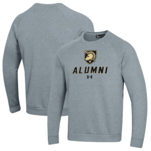 Men's Under Armour Gray Army Black Knights Alumni Rival Fleece Pullover Sweatshirt