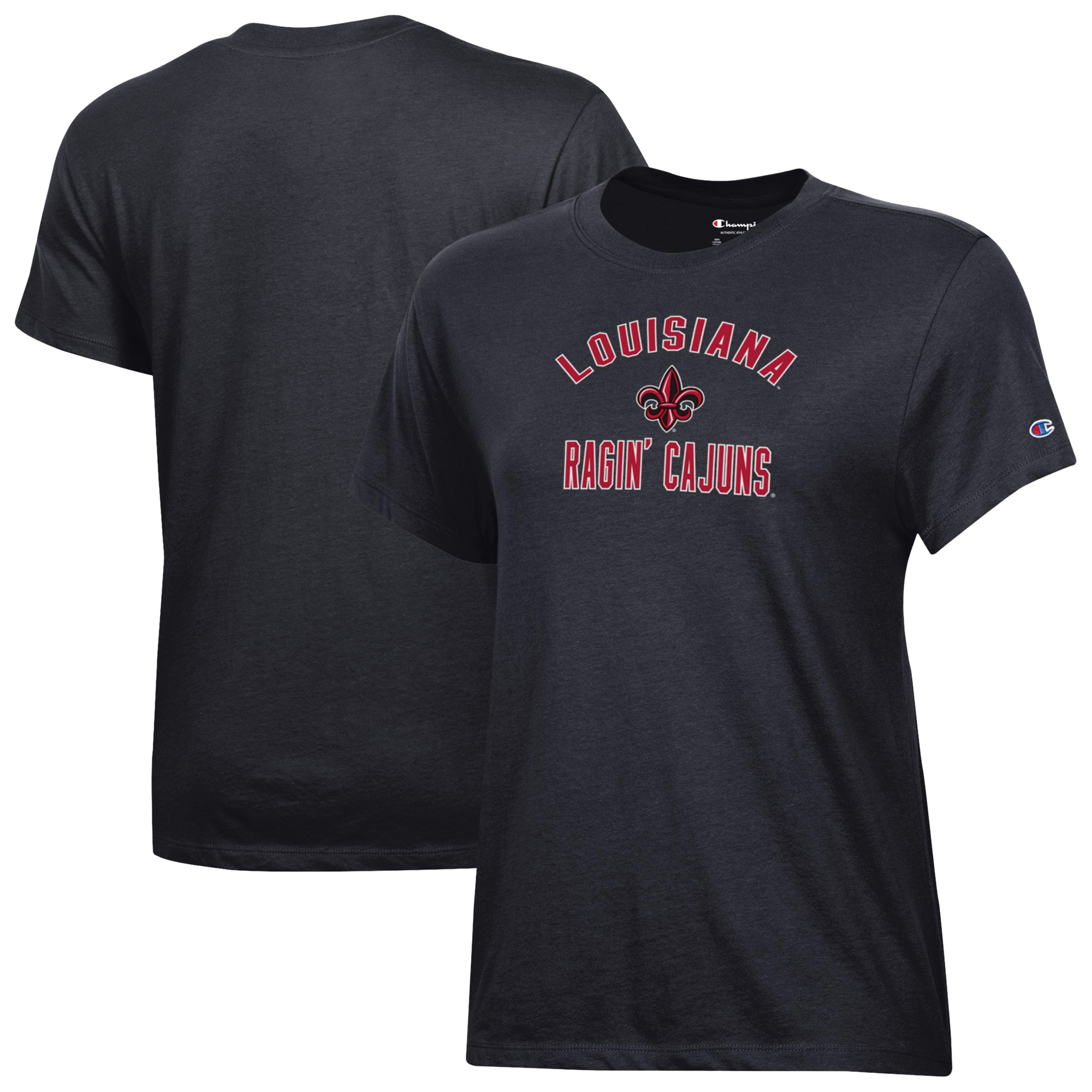 Women's Champion Black Louisiana Ragin' Cajuns Core T-Shirt