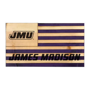 James Madison Dukes 20'' x 36'' Etched Wood Flag