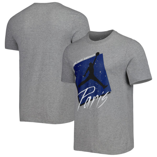 Men's Jordan Brand Heather Gray Paris Saint-Germain Jumpman Core T-Shirt - Image 5
