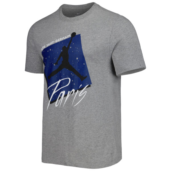 Men's Jordan Brand Heather Gray Paris Saint-Germain Jumpman Core T-Shirt - Image 6