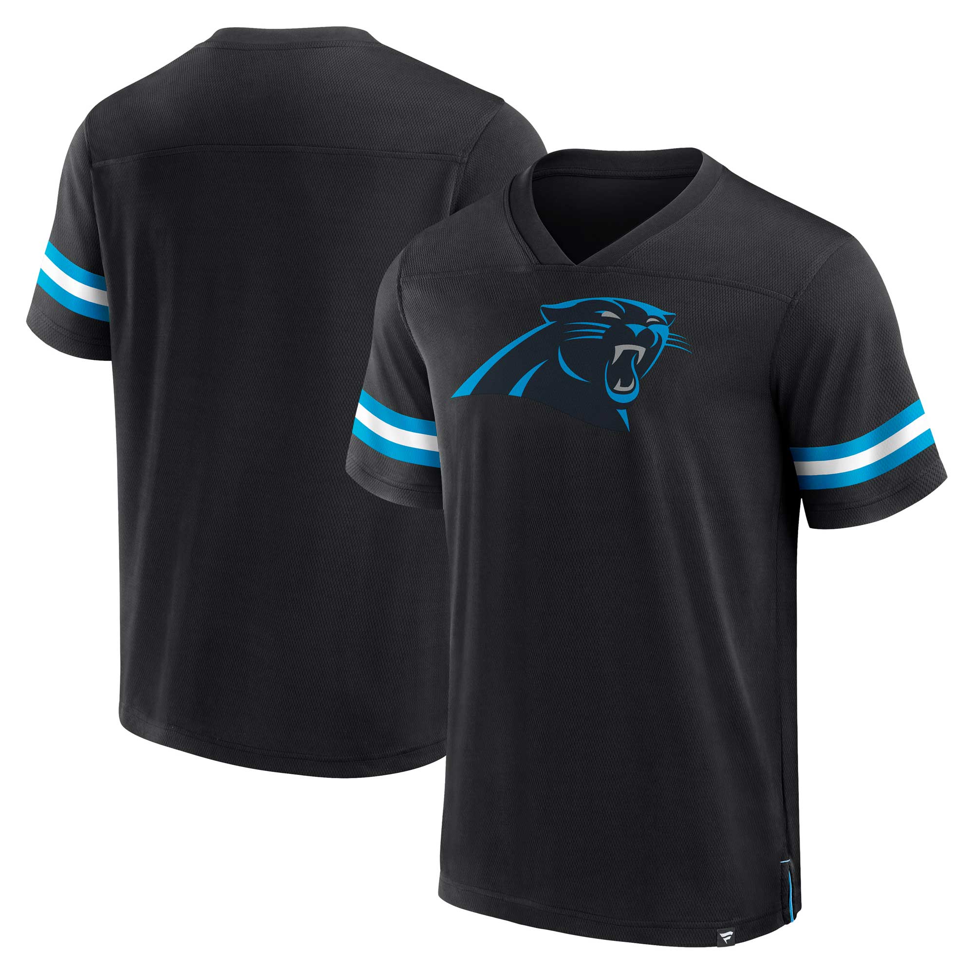 Men's Fanatics Black Carolina Panthers Jersey Tackle V-Neck T-Shirt - Image 5