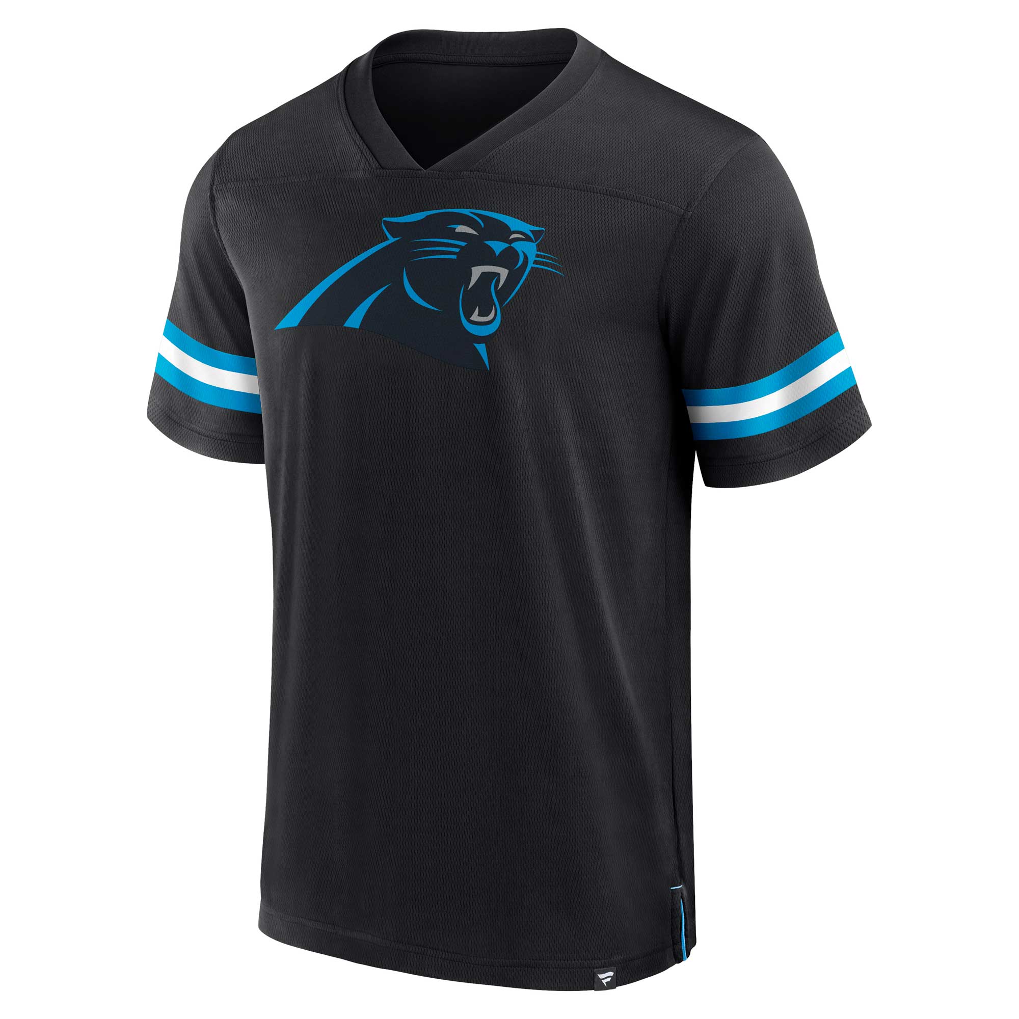 Men's Fanatics Black Carolina Panthers Jersey Tackle V-Neck T-Shirt - Image 9