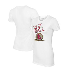 Women's Tiny Turnip White St. Louis Cardinals Dirt Ball T-Shirt