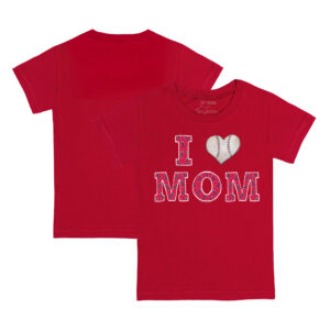 Youth Tiny Turnip Red Los Angeles Angels I Love Mom T-Shirt